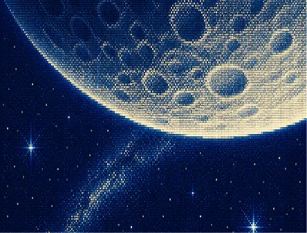 Planète en pixel art, invitation à échanger sur ton projet SEO